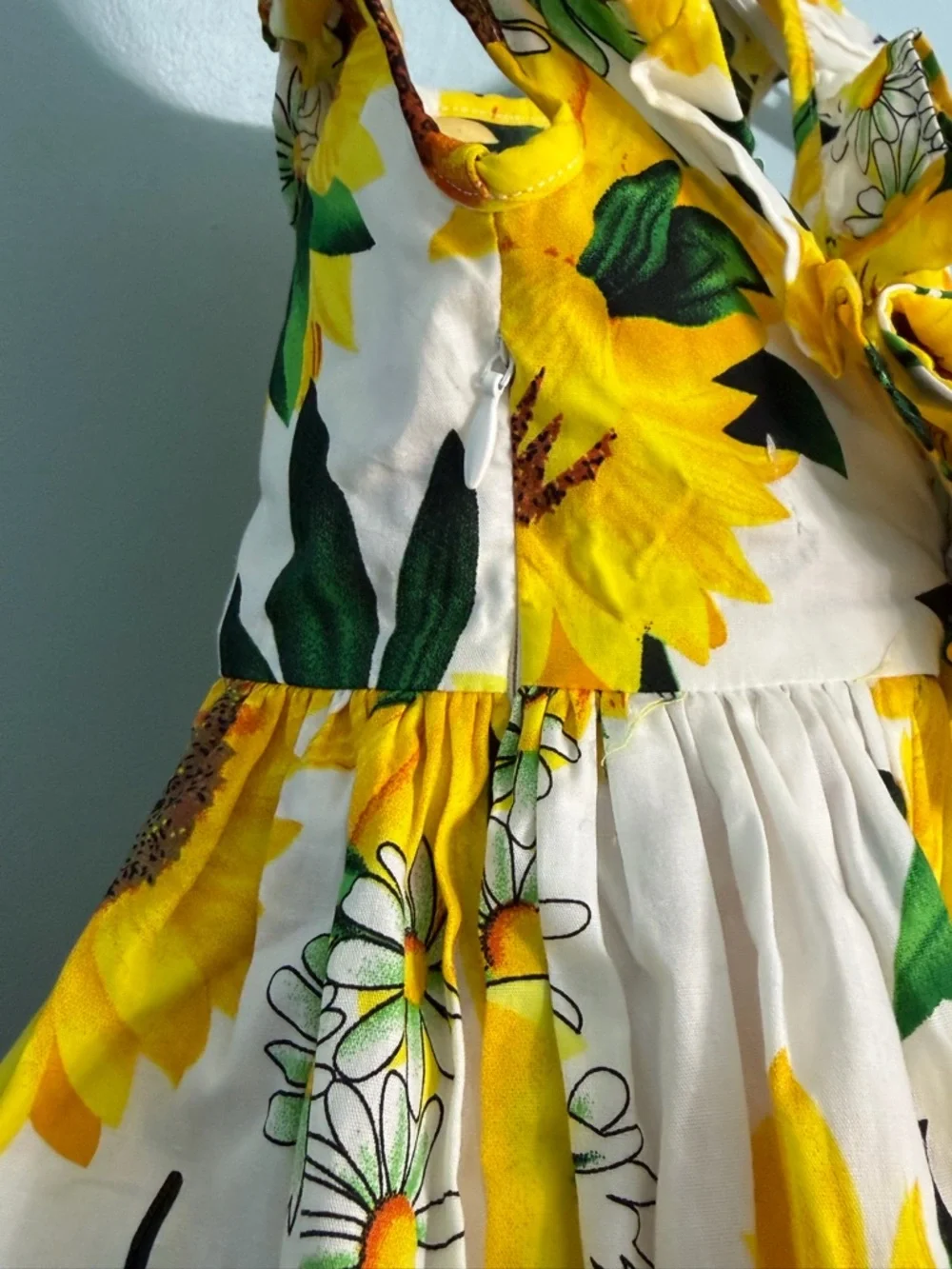 NWT Happy Rose Toddler Girl Size 2 Sleeveless Ruffle Sunflower Dress - Picture 7 of 10